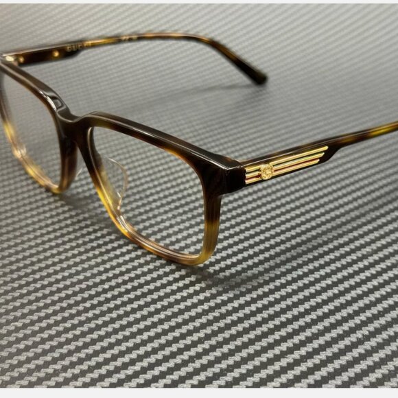 Gucci Brown Men's Havana Eyeglasses 54mm - Picture 1 of 5